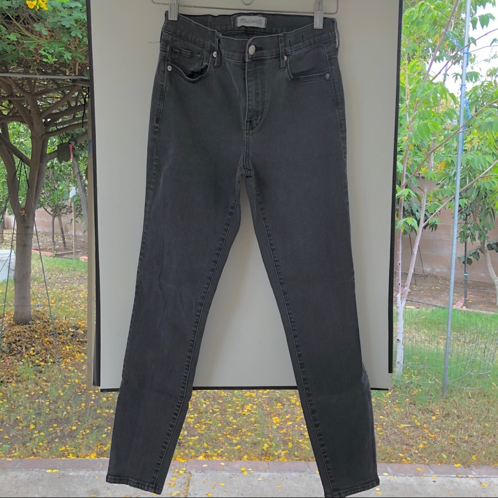 Madewell skinny jeans faded black wash